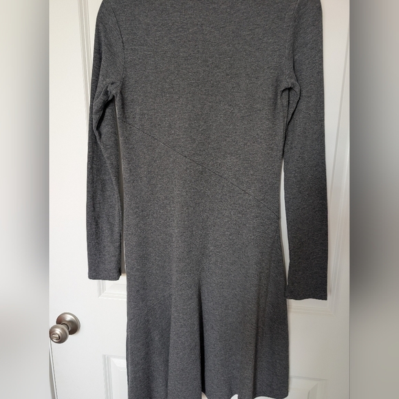Title: Vince Heather Gray Asymmetrical Seam Fit & Flare Dress – Size M - Picture 5 of 12